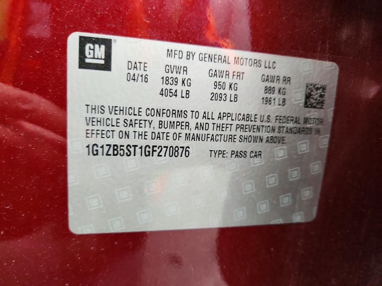 2016 Chevrolet Malibu ls