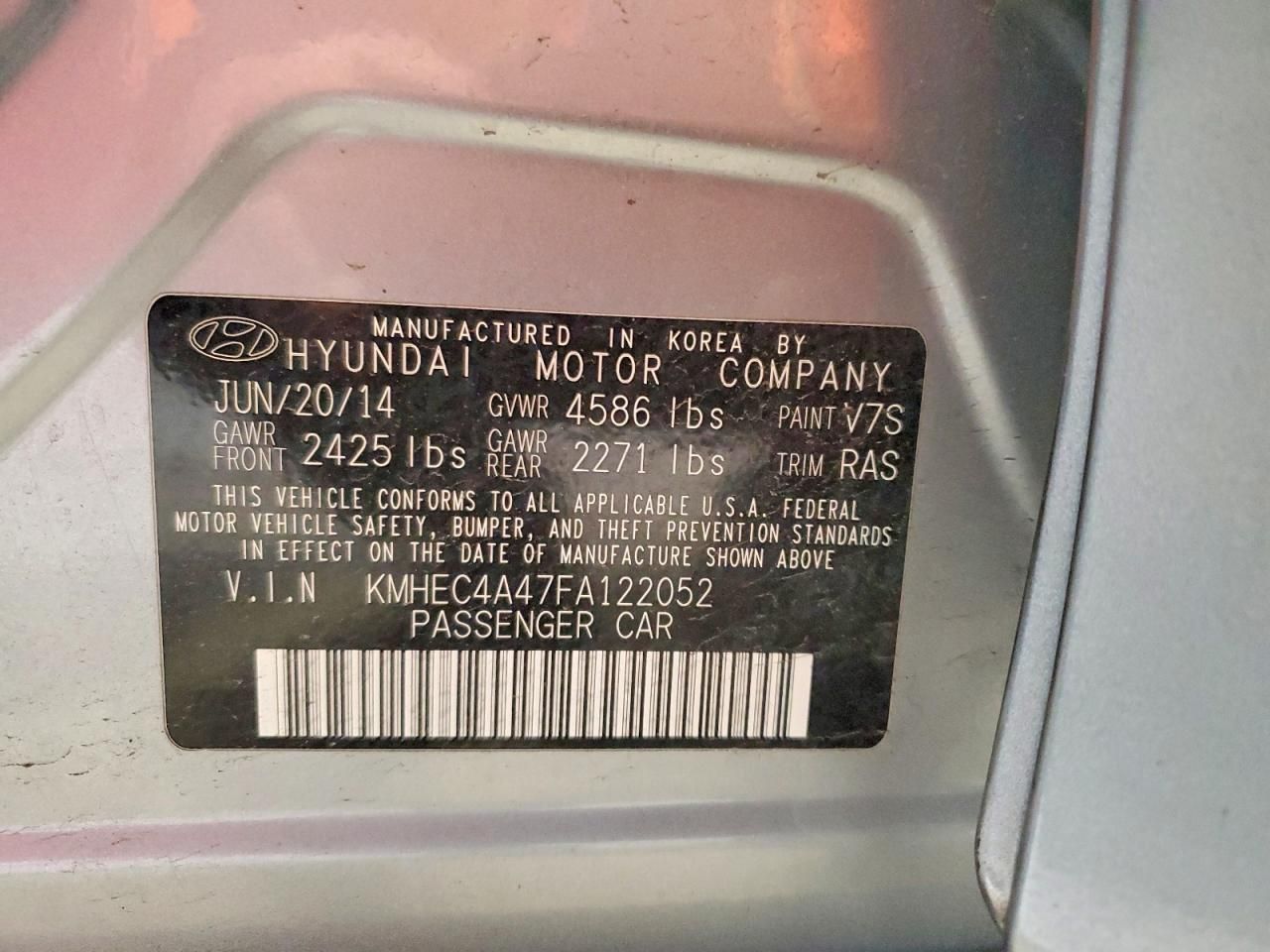 2015 Hyundai Sonata Hybrid