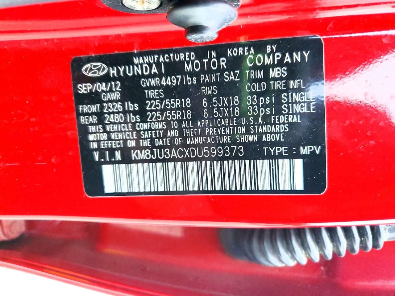 2013 Hyundai Tucson gls