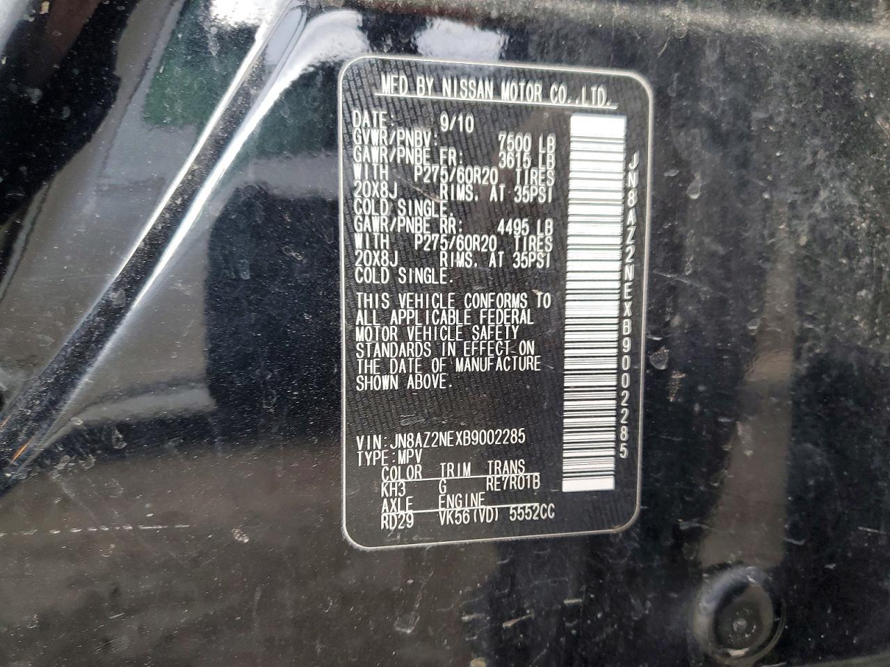 2011 Infinity Qx56 Base