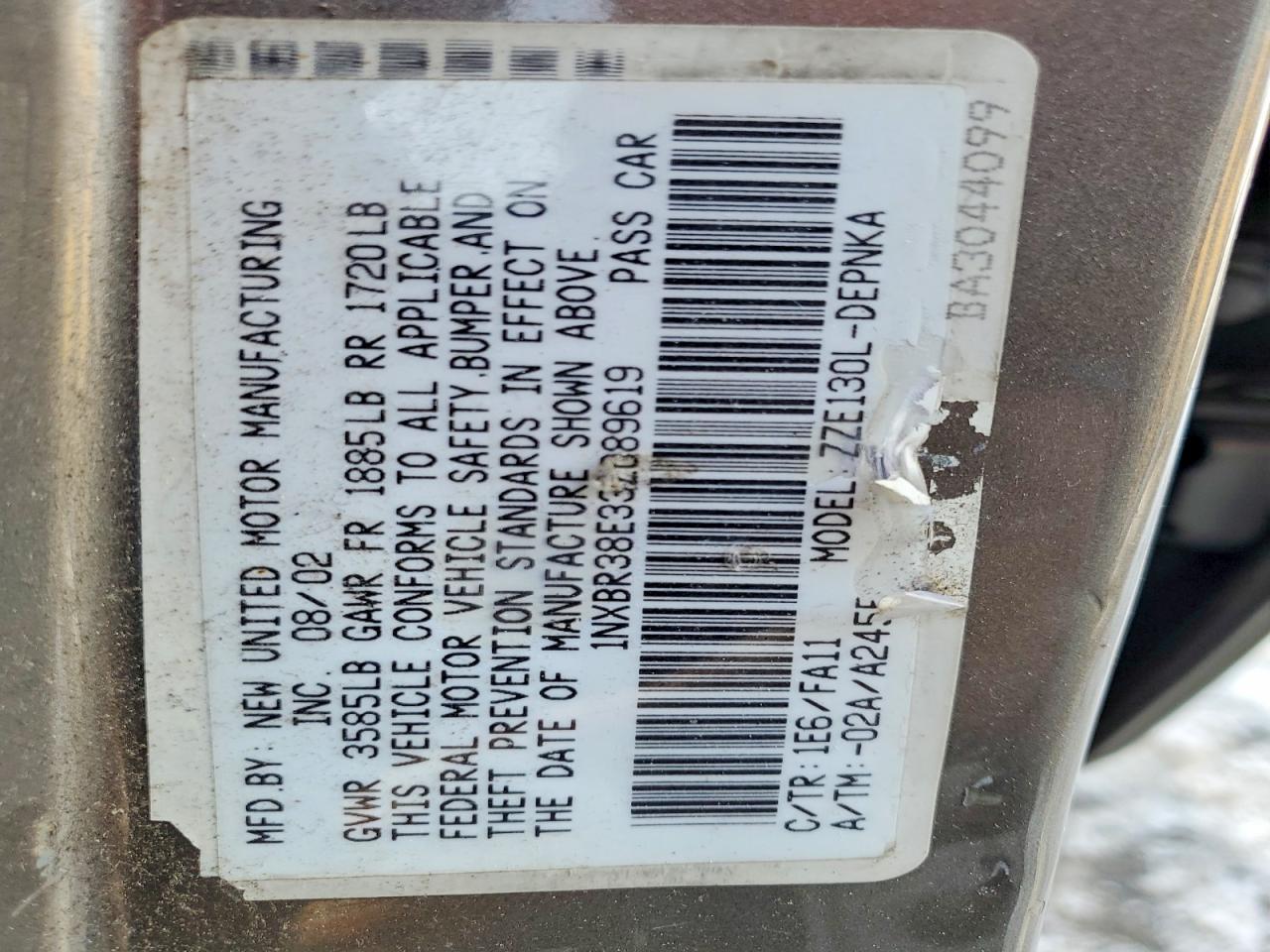 2003 Toyota Corolla ce