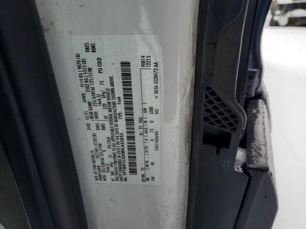 2021 Ford Transit 250 Delivery Van