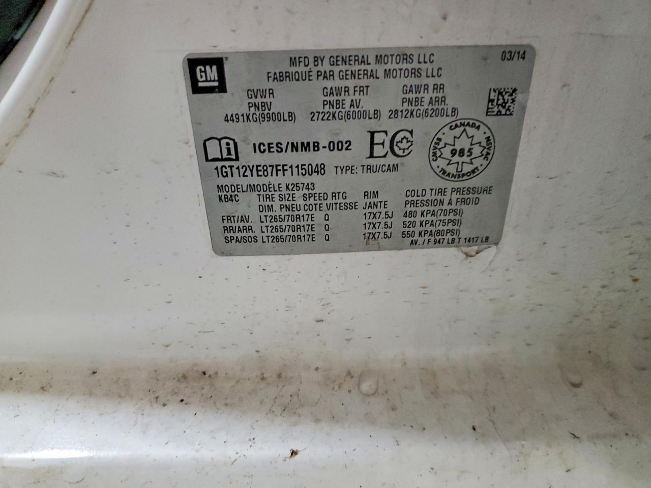 2015 GMC Sierra K2500 SLE