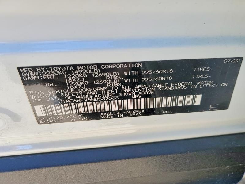 2022 Toyota Rav4 xse