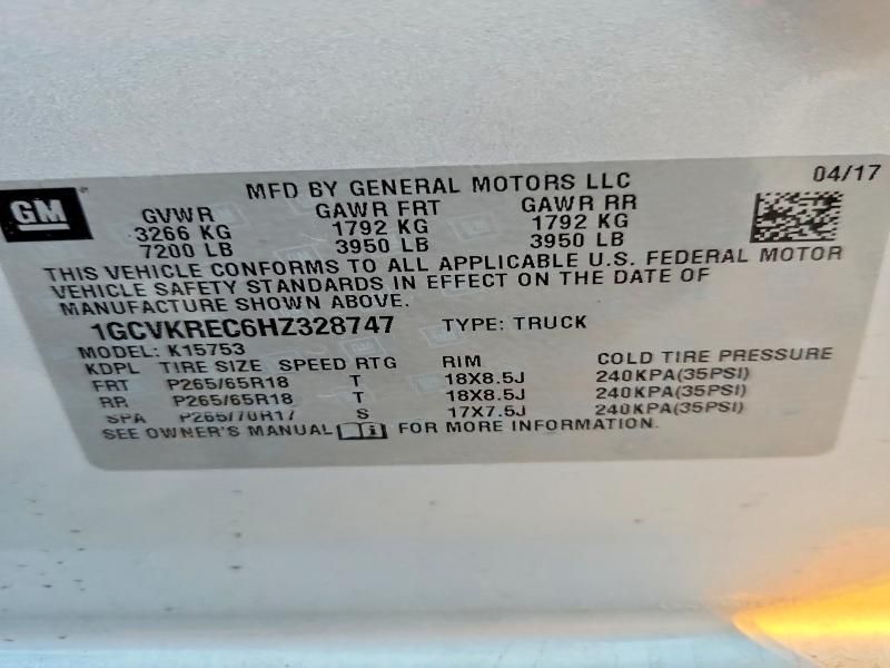 2017 Chevrolet Silverado K1500 lt