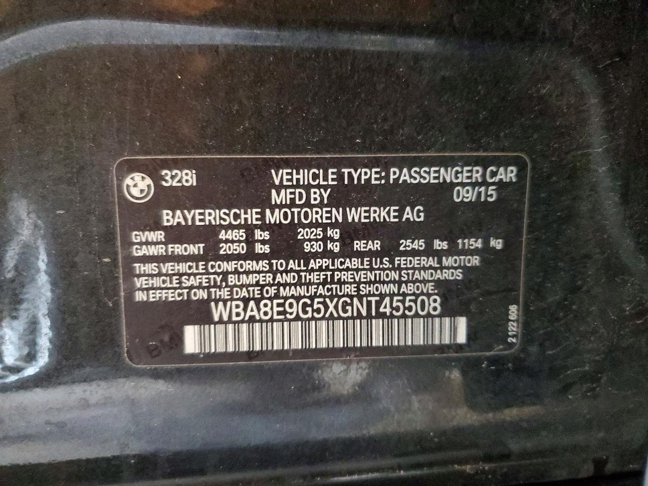 2016 BMW 328 i Sulev