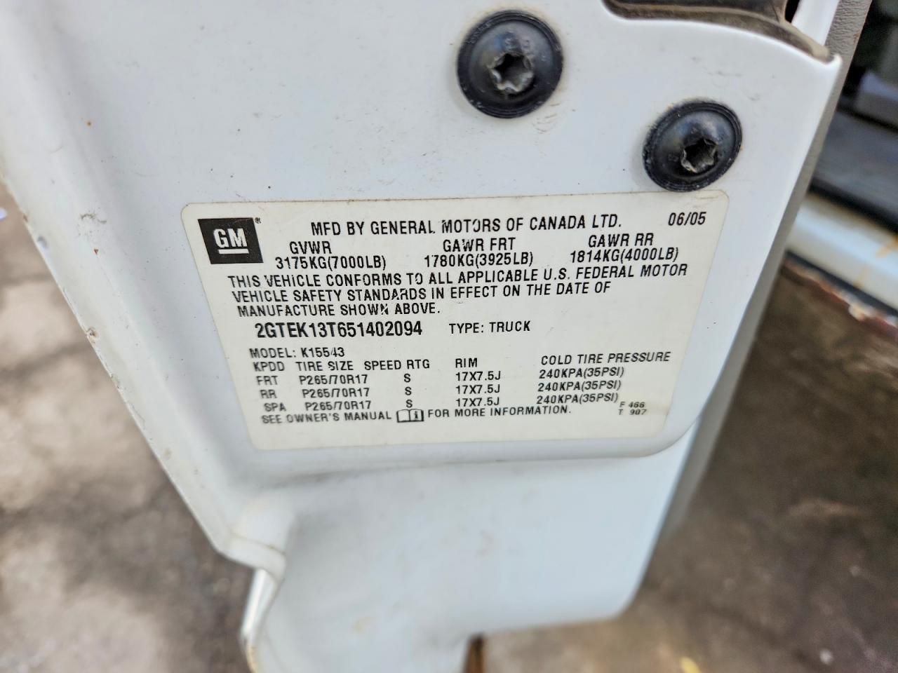 2005 GMC New Sierra K1500