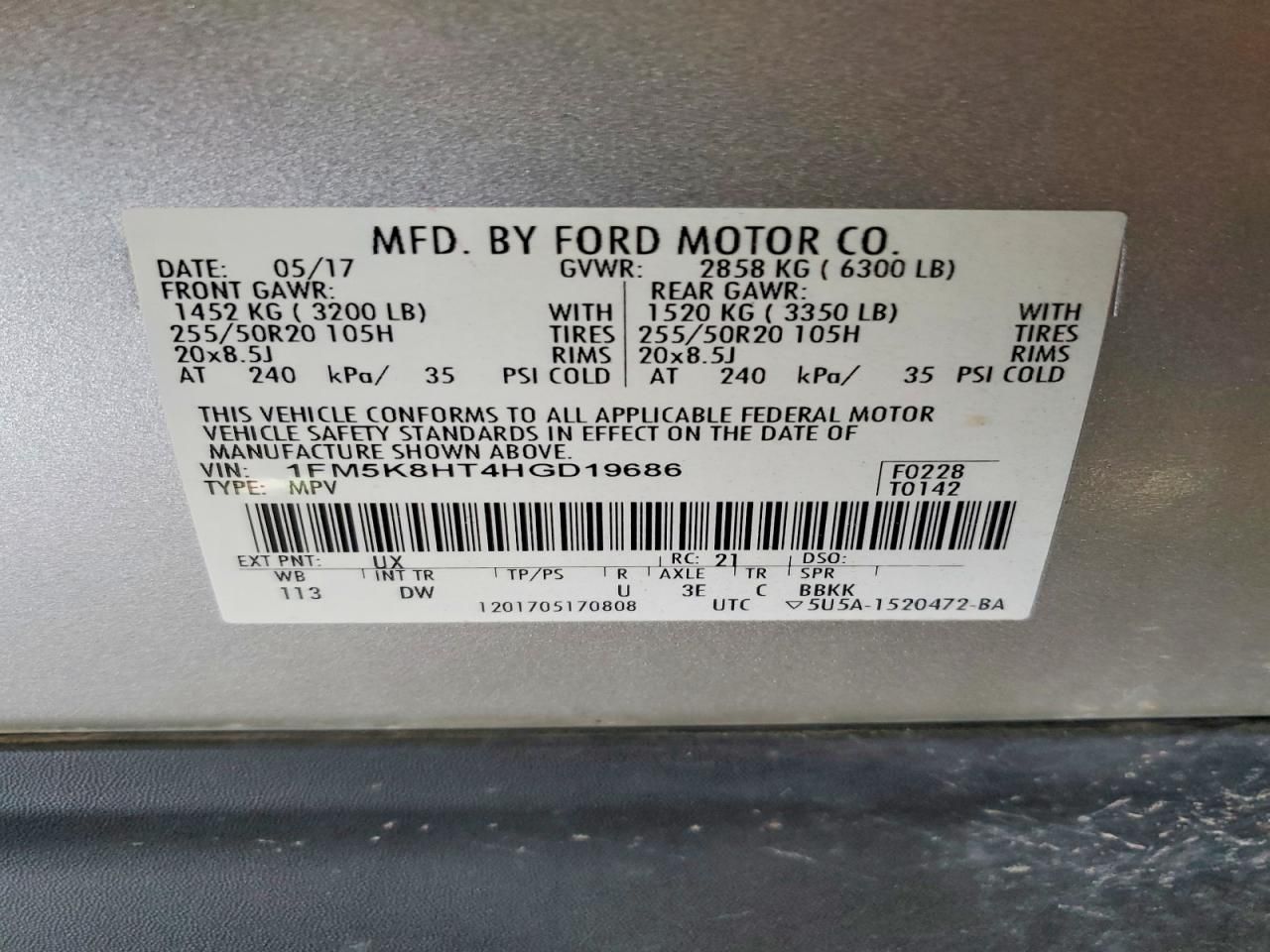 2017 Ford Explorer Platinum