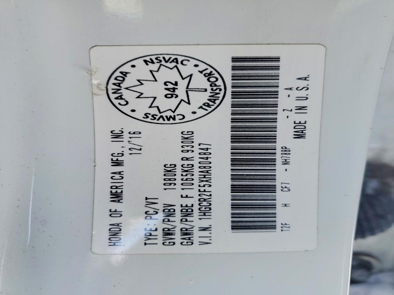 2017 Honda Accord Sport