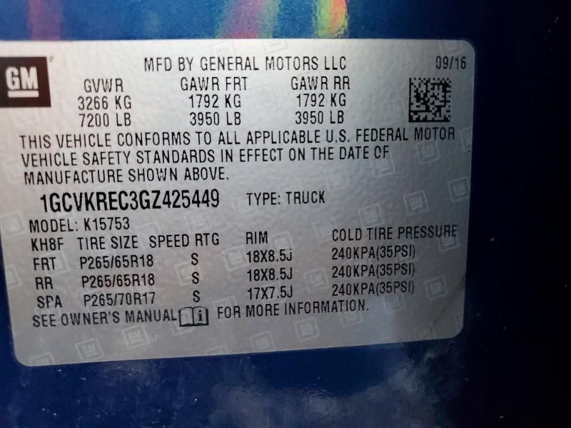 2016 Chevrolet Silverado K1500 lt