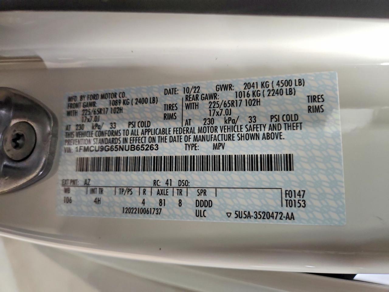 2022 Ford Escape se