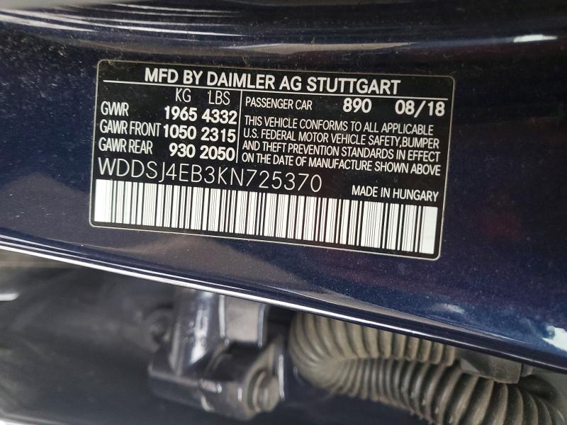 2019 Mercedes-Benz Cla 250
