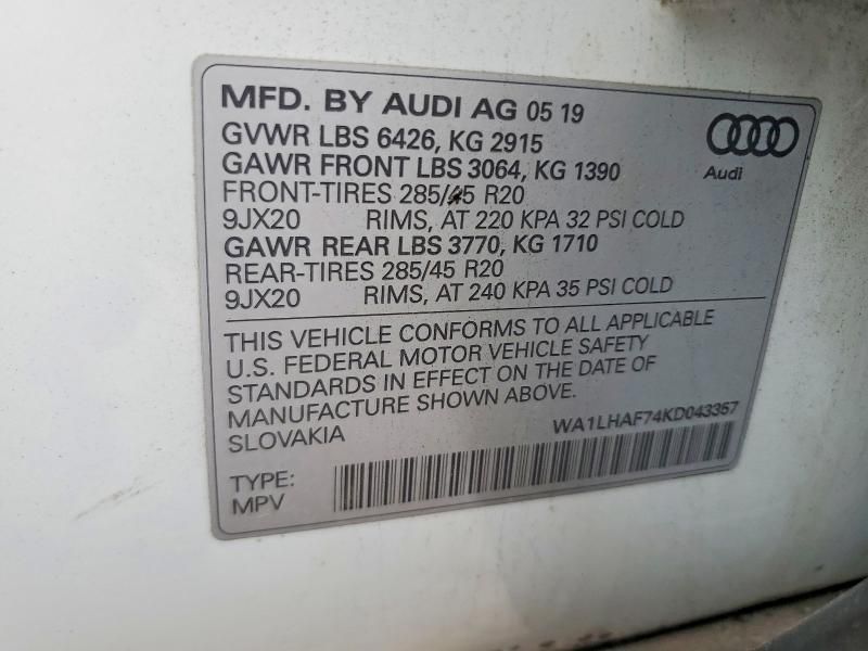 2019 Audi Q7 Premium Plus