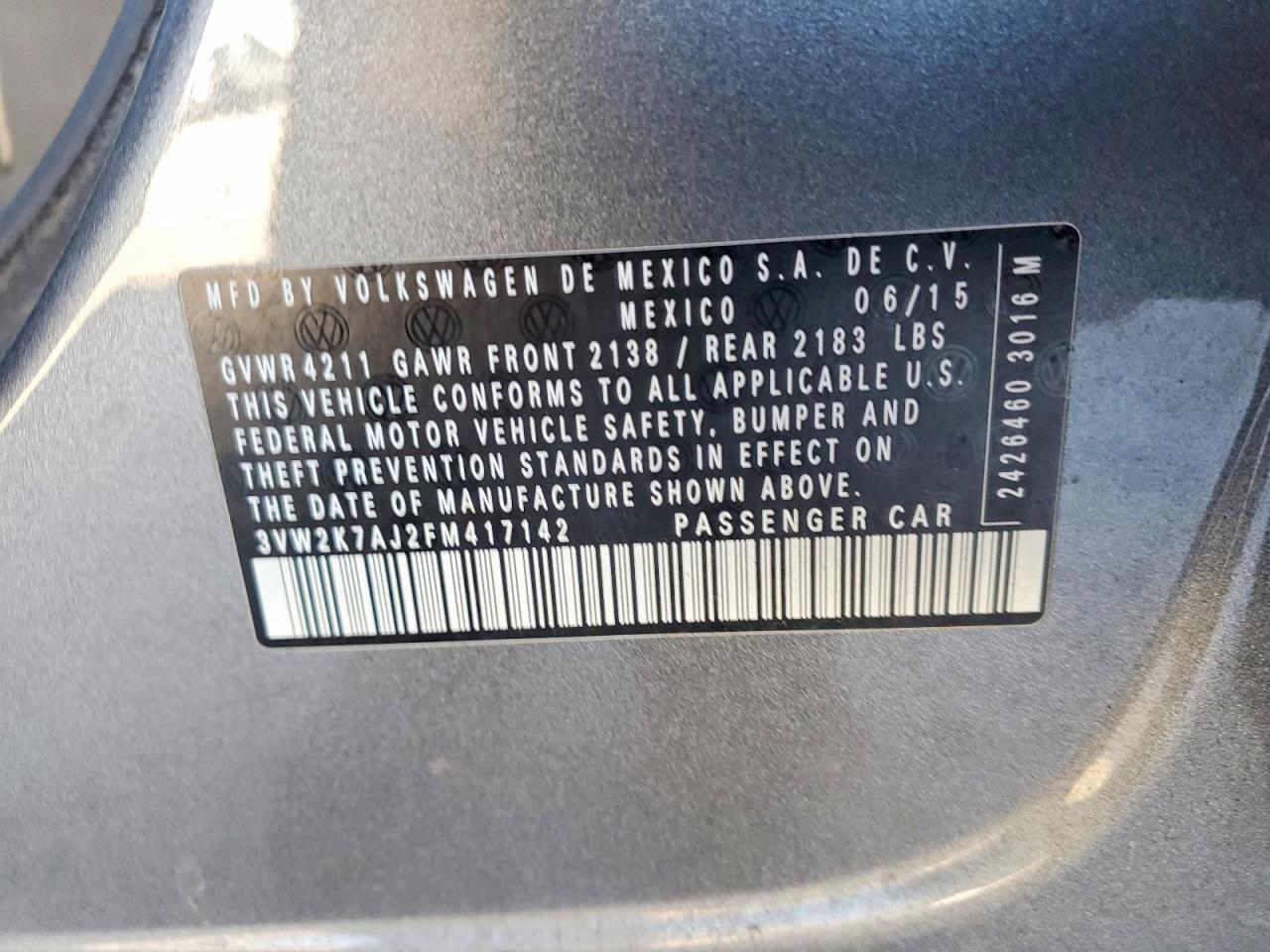 2015 Volkswagen Jetta Base