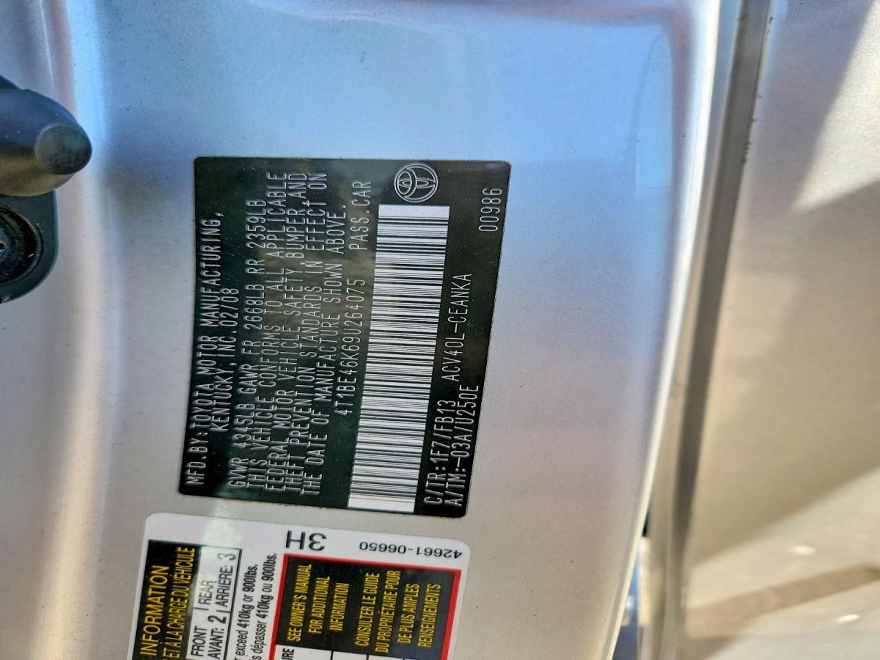 2009 Toyota Camry Base