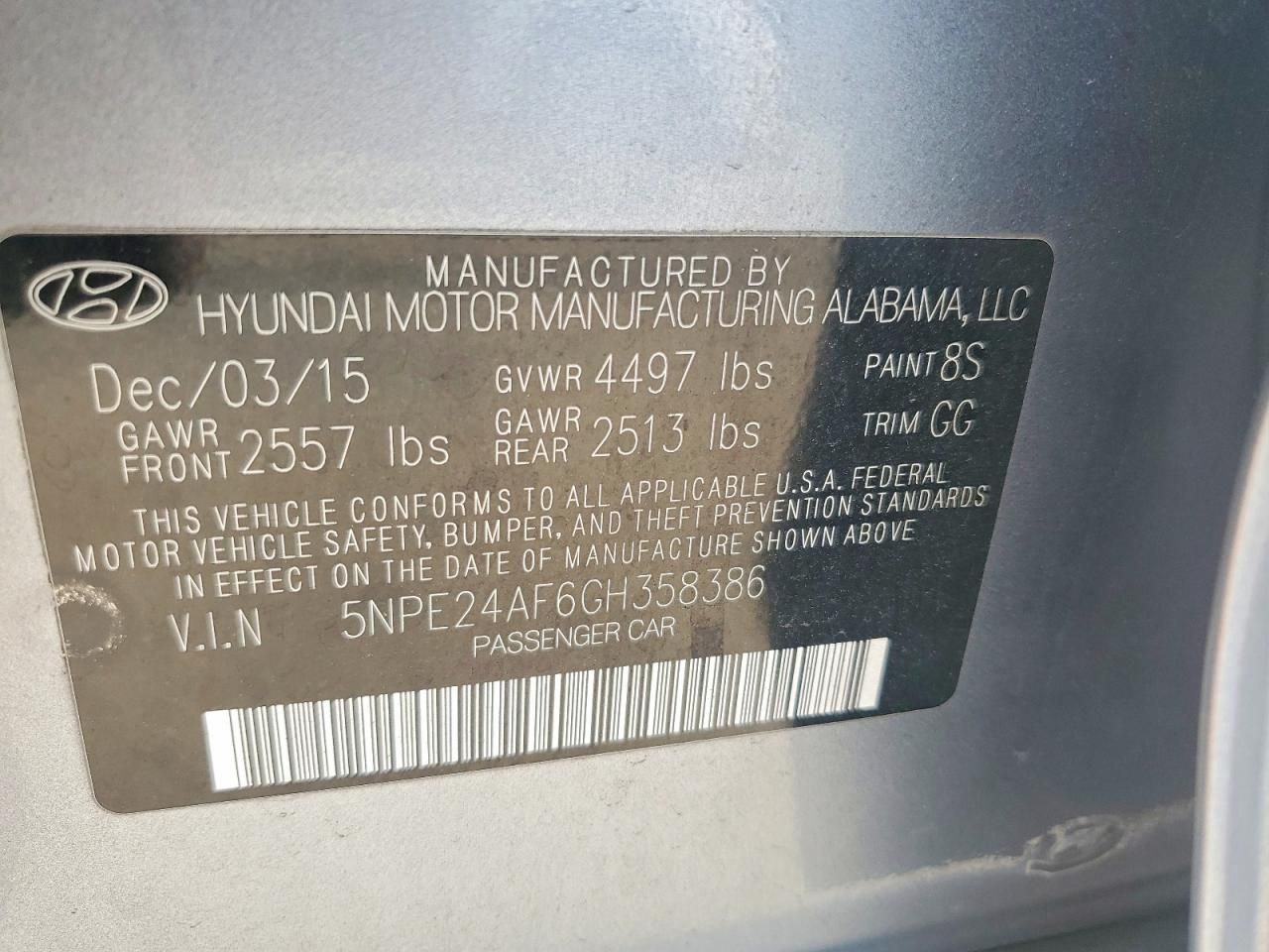 2016 Hyundai Sonata se