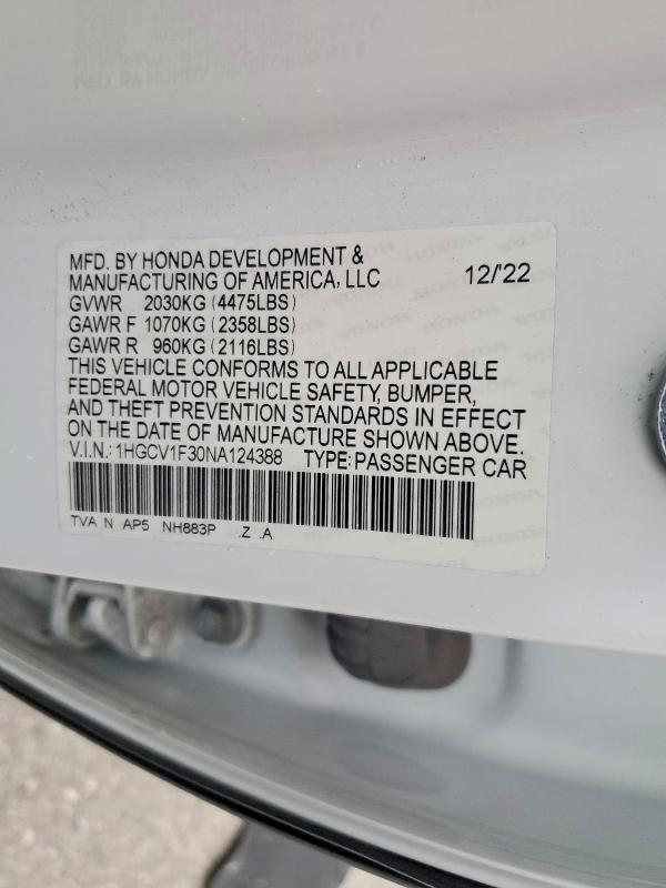 2022 Honda Accord Sport