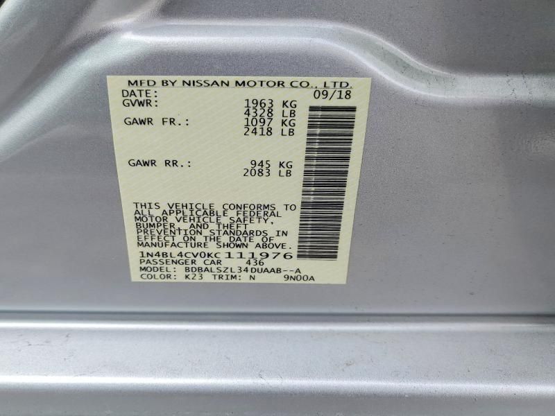 2019 Nissan Altima sr