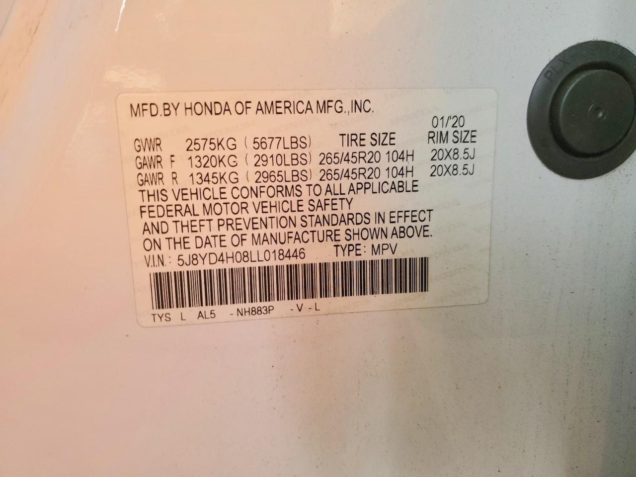 2020 Acura Mdx A-spec