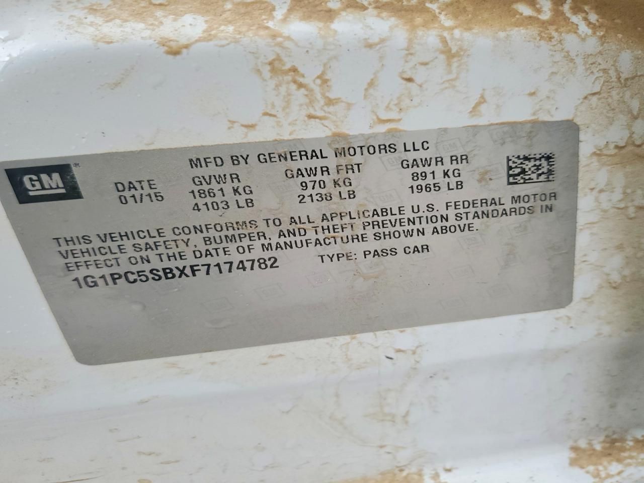 2015 Chevrolet Cruze lt