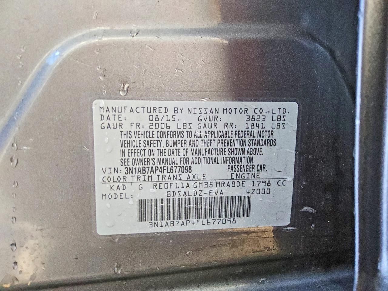 2015 Nissan Sentra sv