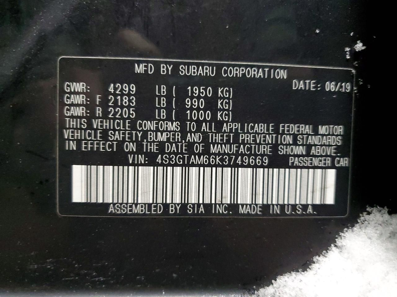 2019 Subaru Impreza Sport