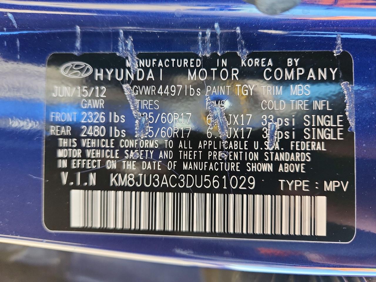 2013 Hyundai Tucson gls
