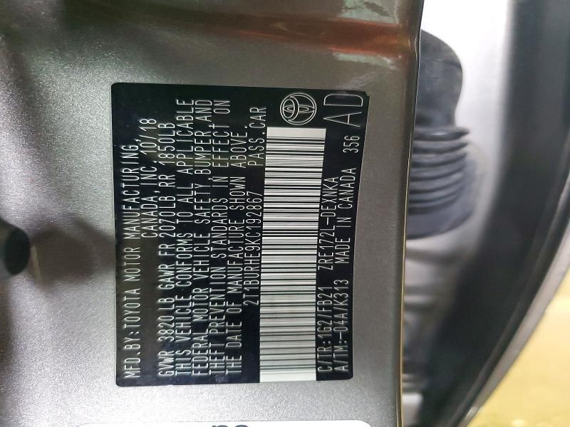 2019 Toyota Corolla l