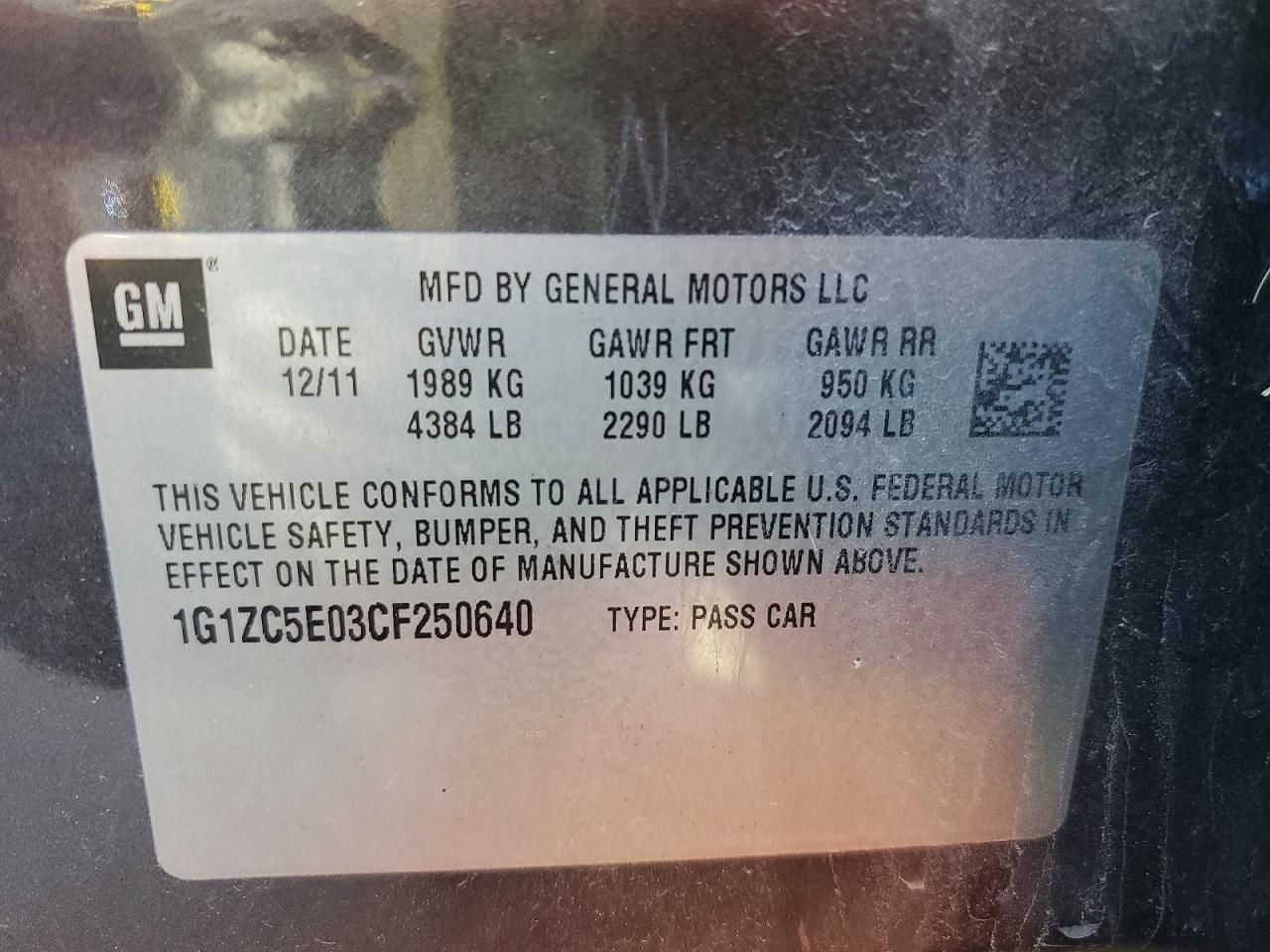 2012 Chevrolet Malibu 1LT