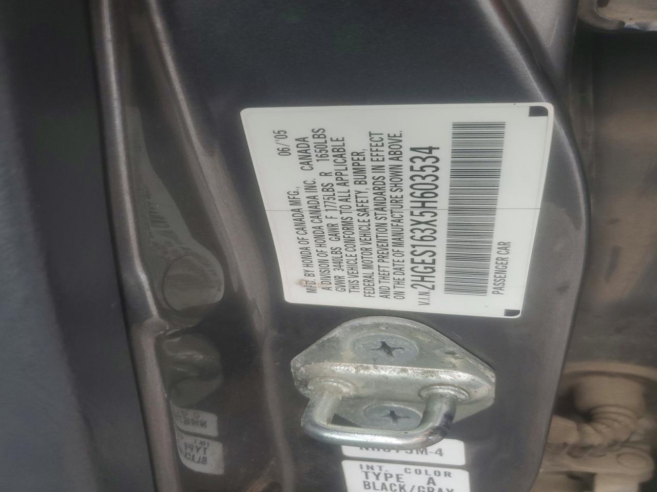 2005 Honda Civic dx vp