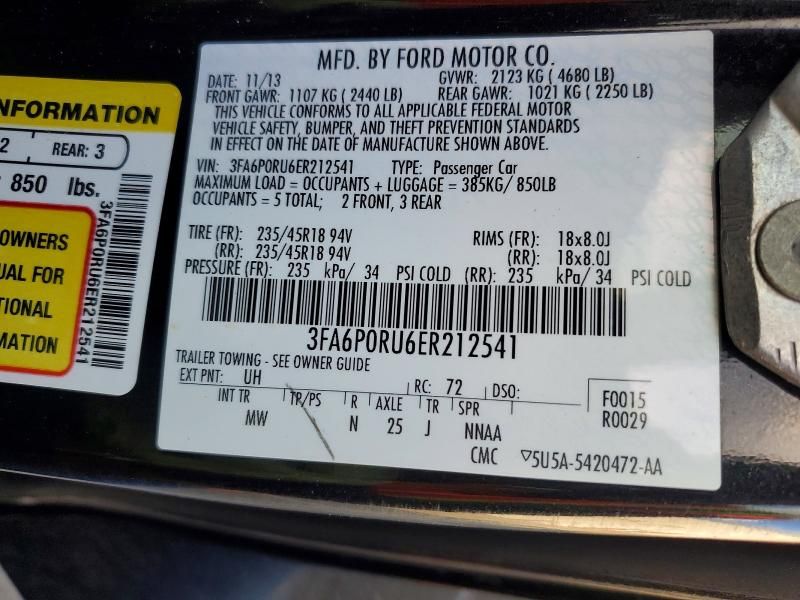 2014 Ford Fusion Titanium hev