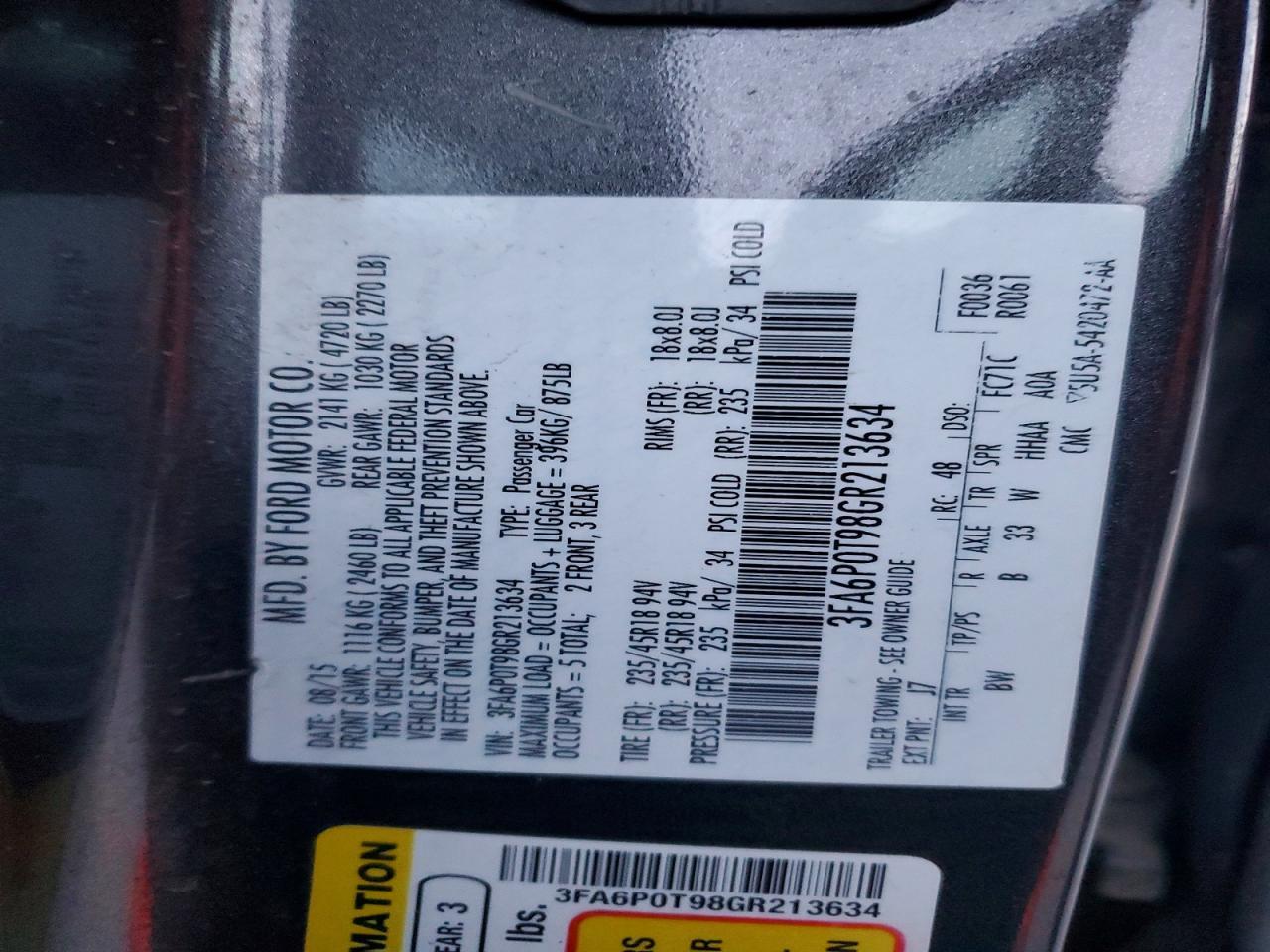 2016 Ford Fusion se