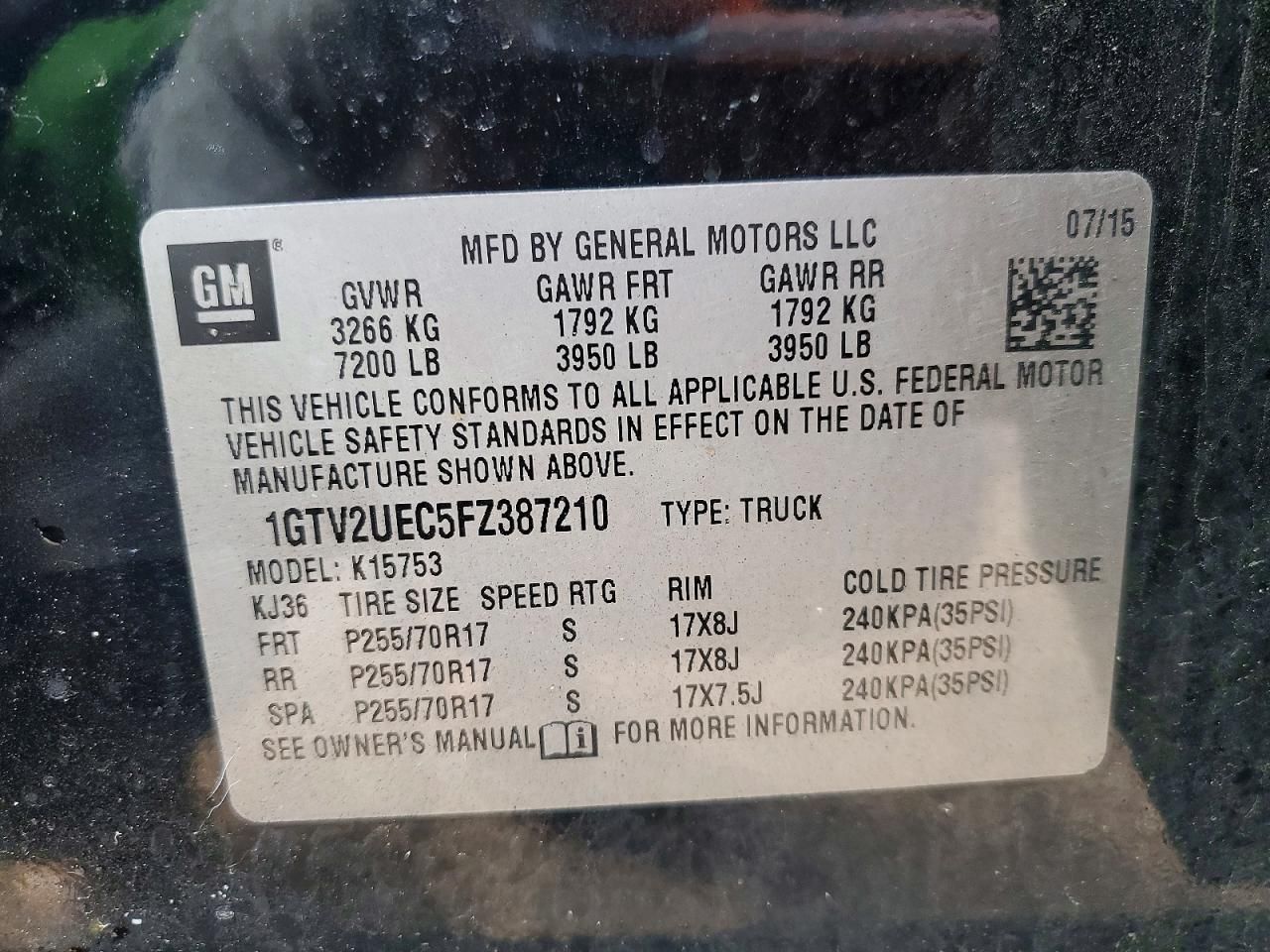 2015 GMC Sierra K1500 SLE