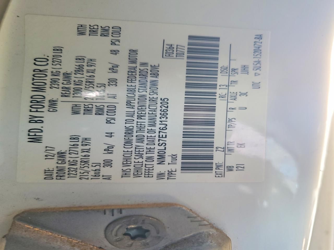 2018 Ford Transit Connect xl