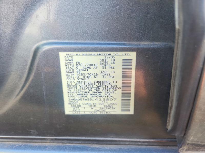2006 Nissan Frontier Crew cab le
