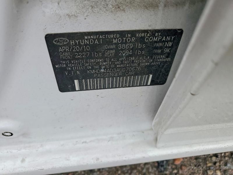 2010 Hyundai Elantra Blue