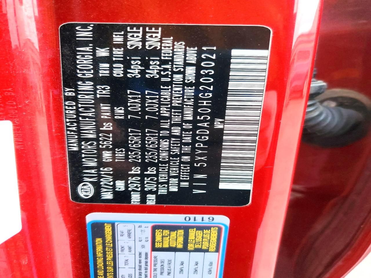 2017 KIA Sorento lx V6