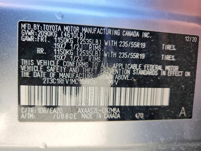 2021 Toyota Rav4 xle Premium