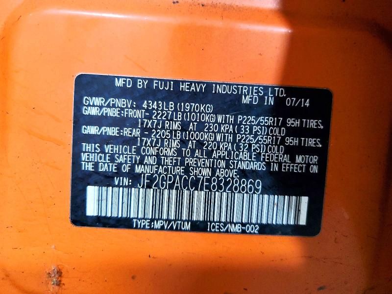 2014 Subaru Xv Crosstrek 2.0 Premium