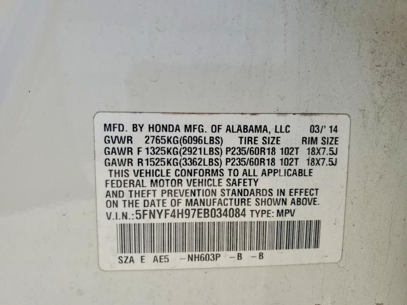 2014 Honda Pilot Touring