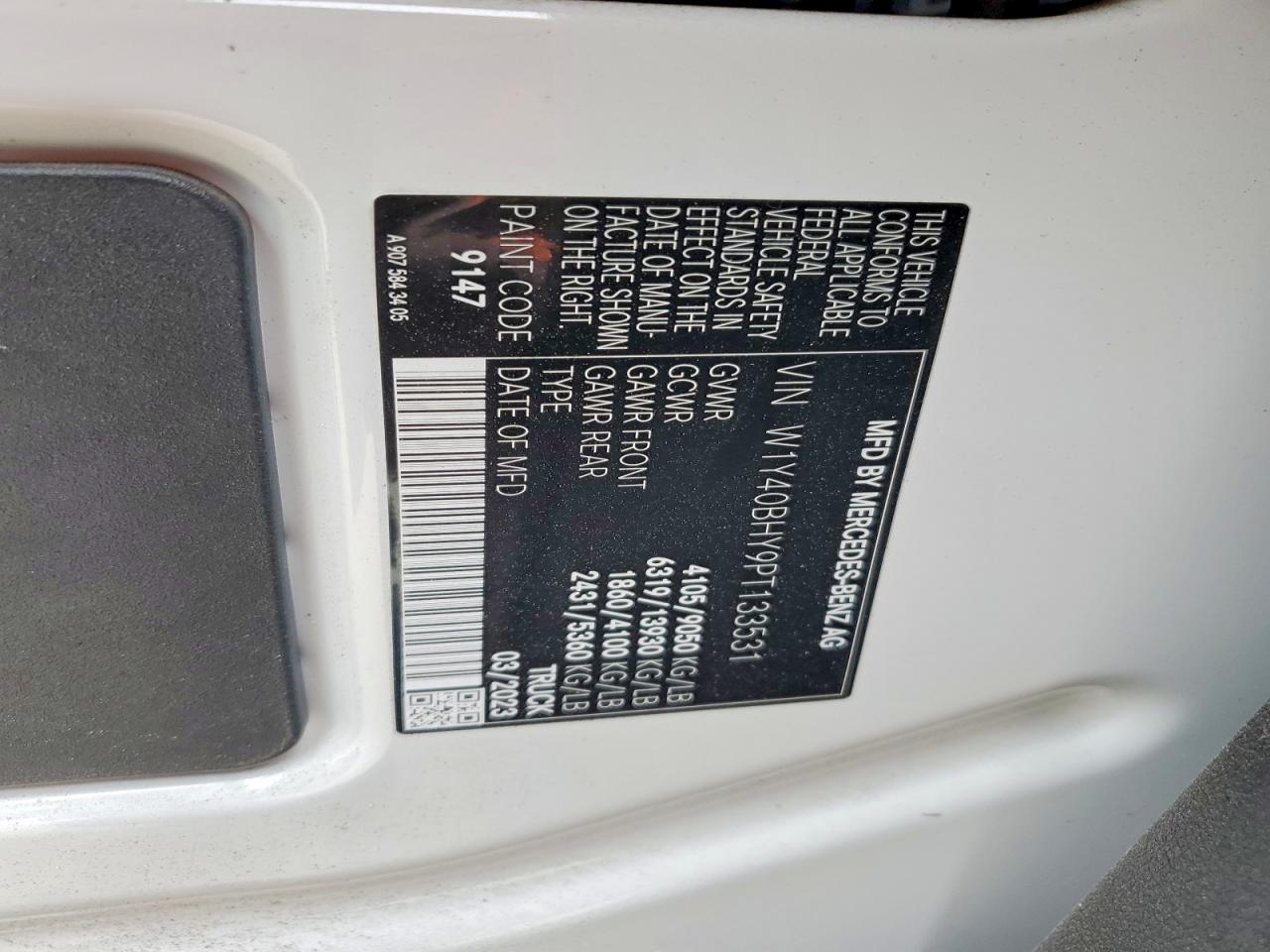 2023 Benzhou Sprinter Cargo 2500