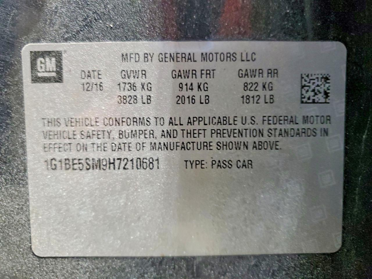 2017 Chevrolet Cruze lt