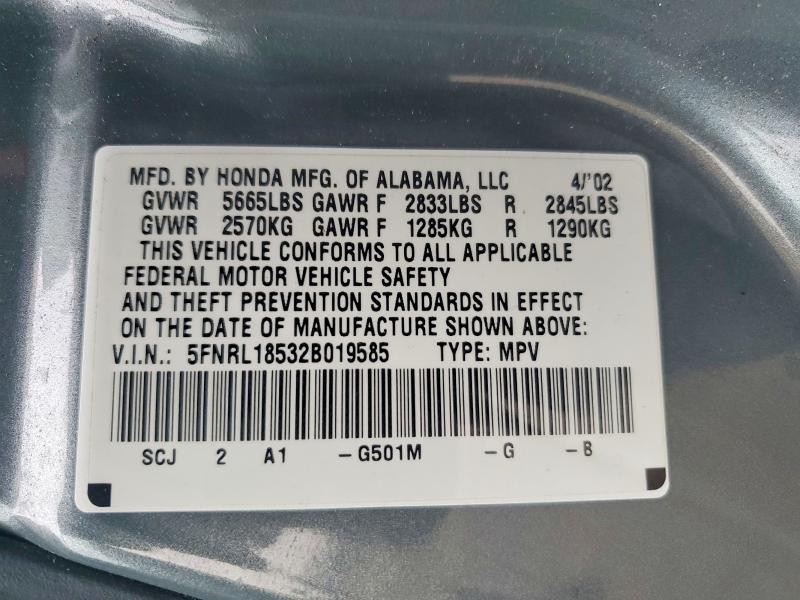 2002 Honda Odyssey lx