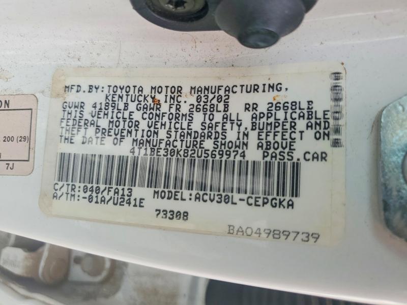 2002 Toyota Camry le