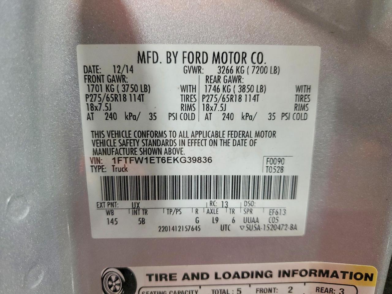 2014 Ford F150 Supercrew