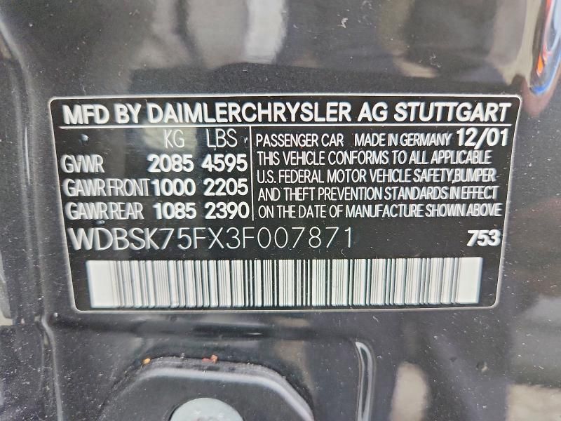 2003 Mercedes-Benz Sl 500r