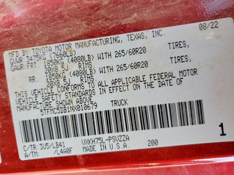 2022 Toyota Tundra 1794 Edition HV