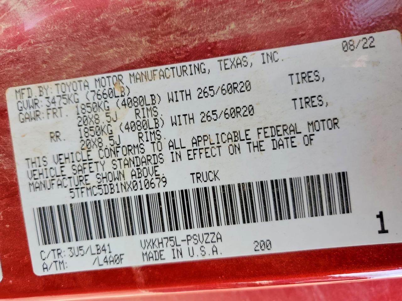 2022 Toyota Tundra 1794 Edition HV