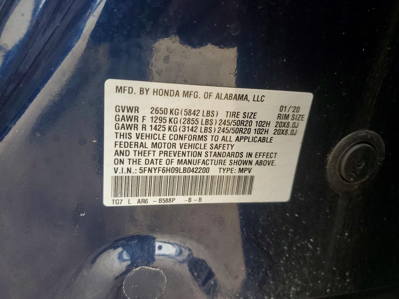 2020 Honda Pilot Elite