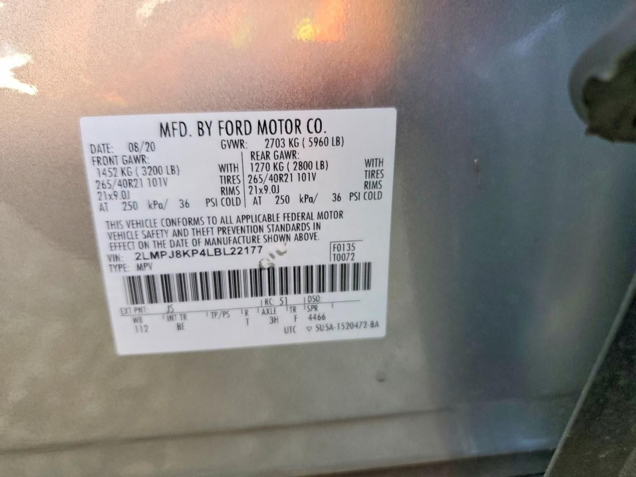 2020 Lincoln Nautilus Reserve